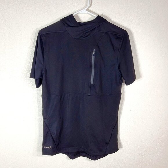 Russell Other - Russell Mens Small Black Training Fit Hoodie Short Sleeve With Zipper Pocket